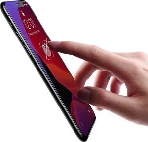Baseus Baseus szkło na cały ekran Full Screen z ramką 0.23mm 9H Anti-bluelight iPhone 11 / iPhone XR + pozycjoner czarny (SGAPIPH61-ATE01) uniwersalny 2