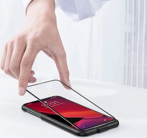 Baseus Baseus szkło hartowane na cały ekran Full Screen z ramką 0.23mm 9H iPhone 11 Pro / iPhone XS / iPhone X + pozycjoner czarny (SGAPIPH58-APE01) uniwersalny 16