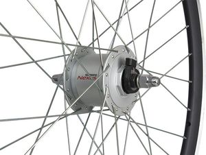 Stars Circle Koło przednie 26" obręcz stożkowa czarna piasta Shimano z prądnicą Uniwersalny 2