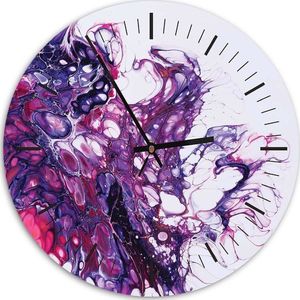 Feeby Obraz z zegarem, Purpurowy marmur 3 40x40 1