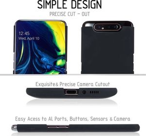 Crong Smooth Skin Etui Samsung Galaxy A80 / A90 (czarny) 4