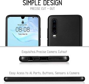 Crong Crong Smooth Skin etui Huawei P30 (czarne) 4