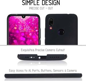 Crong Smooth Skin Etui Xiaomi Redmi 7 (czarny) 4