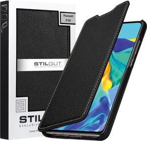 Stilgut Etui skórzane StilGut do Huawei P30 czarne 6