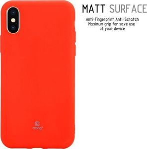 Crong Crong Soft Skin Cover etui iPhone Xs / X (czerwone) 2