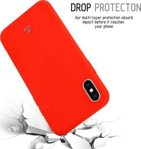 Crong Crong Soft Skin Cover etui iPhone Xs / X (czerwone) 4