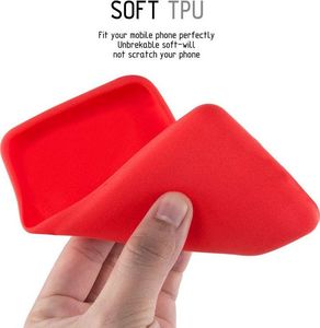 Crong Crong Soft Skin Cover etui iPhone Xs / X (czerwone) 5