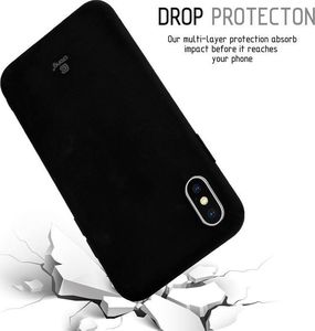 Crong Crong Soft Skin Cover etui iPhone Xs / X (czarne) 4