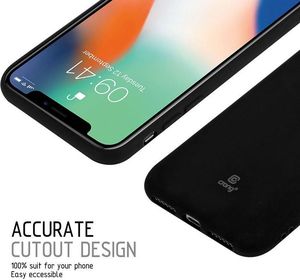Crong Crong Soft Skin Cover etui iPhone Xs / X (czarne) 7