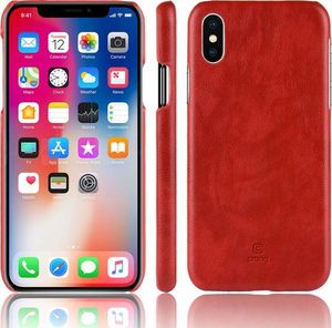Crong Crong Essential Cover etui iPhone Xs / X (czerwony) 4