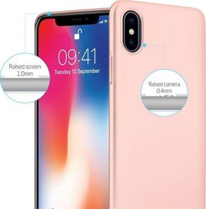 Crong Smooth Skin etui iPhone Xs / X (różowe złoto) 4