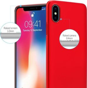 Crong Smooth Skin etui iPhone Xs / X (czerwony) 4