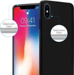 Crong Smooth Skin etui iPhone Xs / X (czarny) 4