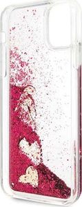 Guess Guess Liquid Glitter Hearts etui iPhone 11 Pro Max (malinowy) 3