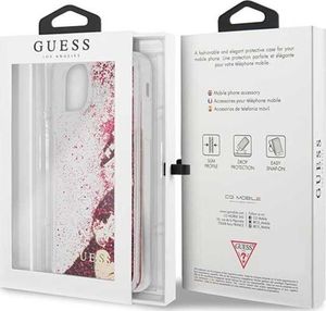 Guess Guess Liquid Glitter Hearts etui iPhone 11 Pro Max (malinowy) 6
