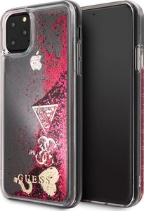 Guess Guess Liquid Glitter Hearts etui iPhone 11 Pro Max (malinowy) 7