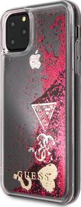 Guess Guess Liquid Glitter Hearts etui iPhone 11 Pro Max (malinowy) 8