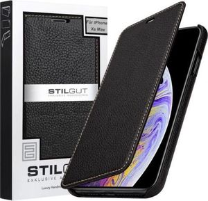 Stilgut Etui skórzane StilGut do iPhone Xs Max czarne 6