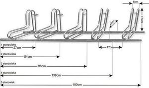 Krosstech Stojak na rowery RAD 5 na 5 rowerów ocynkowany Uniwersalny 3