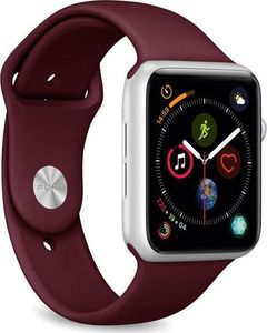 Puro PURO ICON Apple Watch Band Elastyczny pasek sportowy do Apple Watch 42 / 44 mm (S/M M/L) (bordowy) 1