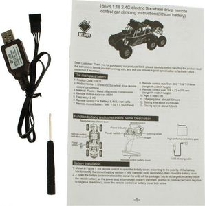 Samochód RC WLtoys Buggy 18628 6x6 2.4G 1:18 LED Uniwersalny 15