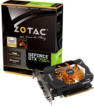 Karta graficzna Zotac GeForce GTX 750 Ti, 1GB DDR5 (128-bit) mini HDMI, 2xDVI (ZT-70603-10M) 1
