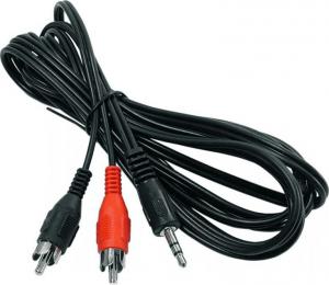 Kabel Cabletech Jack 3.5mm - RCA (Cinch) x2 1.2m czarny (LEC-KPO2747-1,2) 2