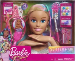 Just Play Barbie Duża Głowa do stylizacji czesania makijażu tęczowe włosy 1