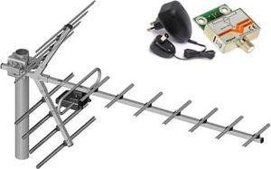 Antena RTV Dipol Antena telewizyjna DIPOL 16/21-60 DVB-T + wzmacniacz 42dBi 1