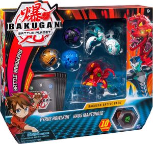 Spin Master Spin Master 6045132 Bakugan 5-pak + karty Pyrus Howlkor Haos Mantonoid uniwersalny 1