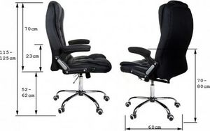 Krzesło biurowe Giosedio FBJ Czarne 6