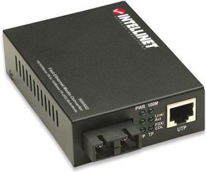 Konwerter światłowodowy Intellinet Network Solutions Media konwerter 10/100Base-TX RJ45 / 100Base-FX (MM SC) 2km 1310nm (506502) 2