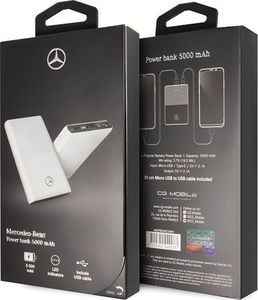 Powerbank Mercedes Mercedes Powerbank MEPB5KAESWH 5000 mAh biały/white uniwersalny 2