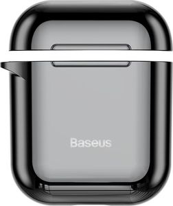 Baseus Baseus błyszczące silikonowe etui case na słuchawki AirPods 2gen / 1gen czarny (ARAPPOD-A01) uniwersalny 2