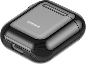 Baseus Baseus błyszczące silikonowe etui case na słuchawki AirPods 2gen / 1gen czarny (ARAPPOD-A01) uniwersalny 5
