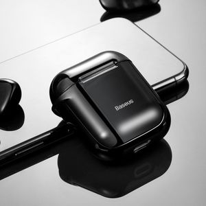 Baseus Baseus błyszczące silikonowe etui case na słuchawki AirPods 2gen / 1gen czarny (ARAPPOD-A01) uniwersalny 7