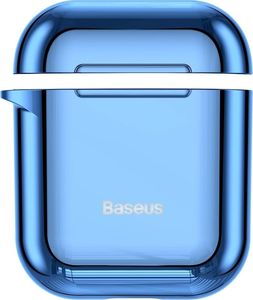 Baseus Baseus błyszczące silikonowe etui case na słuchawki AirPods 2gen / 1gen niebieski (ARAPPOD-A03) uniwersalny 2