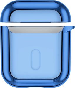 Baseus Baseus błyszczące silikonowe etui case na słuchawki AirPods 2gen / 1gen niebieski (ARAPPOD-A03) uniwersalny 3