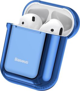 Baseus Baseus błyszczące silikonowe etui case na słuchawki AirPods 2gen / 1gen niebieski (ARAPPOD-A03) uniwersalny 4