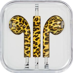 Słuchawki Hurtel Słuchawki z mikrofonem iPhone iPad iPod lampart (wzór 10) uniwersalny 1