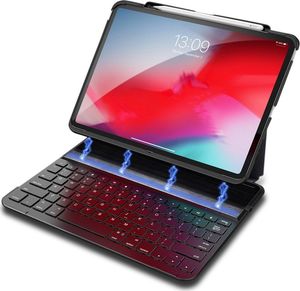 Dux Ducis Dux Ducis magnetyczne etui case na tablet bezprzewodowa klawiatura Bluetooth iPad Pro 11'' 2018 czarny uniwersalny 1