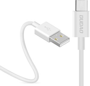 Kabel USB Dudao USB-A - USB-C 1 m Biały (52132) 1
