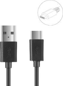 Kabel USB Hurtel Kabel USB Type C 1m 2A czarny uniwersalny 1