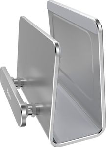 Podstawka Baseus Metal Wall Mount Holder metal uchwyt ścienny podstawka na smartfona silver (SUBG-0S) uniwersalny 4