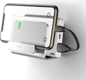 Podstawka Baseus Metal Wall Mount Holder metal uchwyt ścienny podstawka na smartfona silver (SUBG-0S) uniwersalny 10