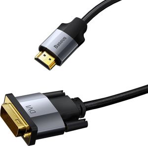 Kabel Baseus HDMI - DVI-D 2m srebrny (BRA008278) 2