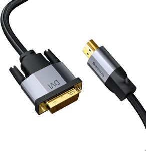 Kabel Baseus HDMI - DVI-D 2m srebrny (BRA008278) 3