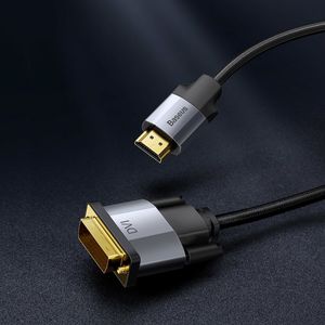 Kabel Baseus HDMI - DVI-D 2m srebrny (BRA008278) 7