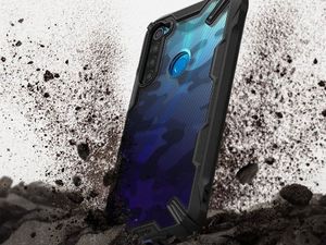 Ringke Ringke Fusion X Design etui pancerny pokrowiec z ramką Xiaomi Redmi Note 8 czarny Camo Black uniwersalny 6