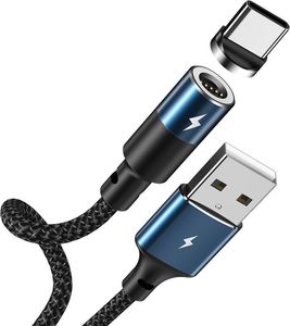 Kabel USB Remax Remax Zigie magnetyczny kabel USB / USB Typ C 1.2m 3A czarny (RC-102a black) uniwersalny 1